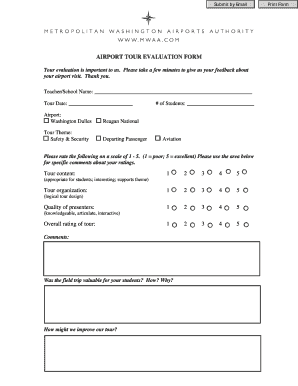 trip evaluation form