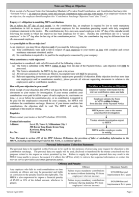 Contribution Surcharge Objection Form