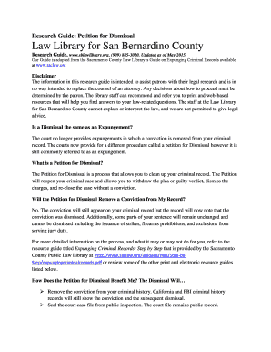 Fillable Online Research Guide: Petition for Dismissal Fax Email Print ...