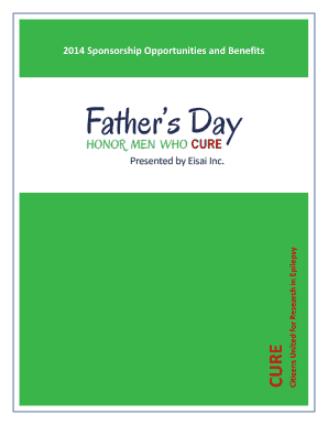CURE Father's Day Sponsorship Form