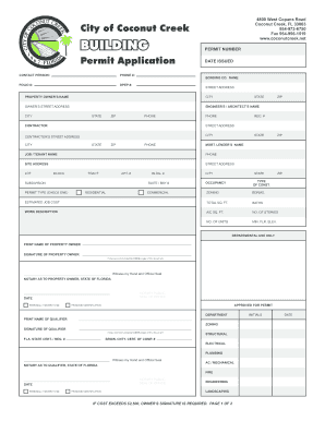 Florida Building Permit Application