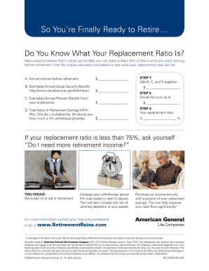 Retirement Replacement Ratio Calculator