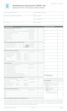 HUD-1A Settlement Statement