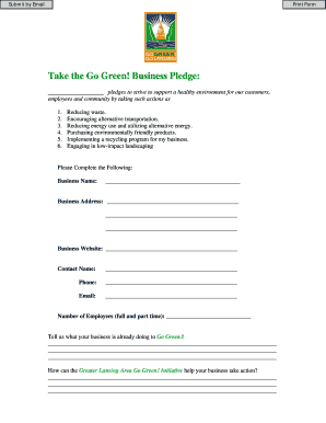 Go Green Business Pledge