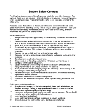 Student Safety Contract