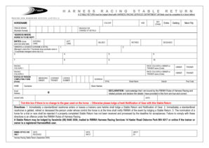 Harness Racing Stable Return Form