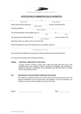 Notification of Antibiotics Administration
