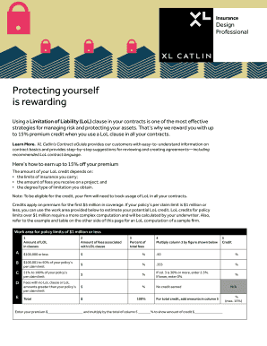 Limitation of Liability Contract Credit Program