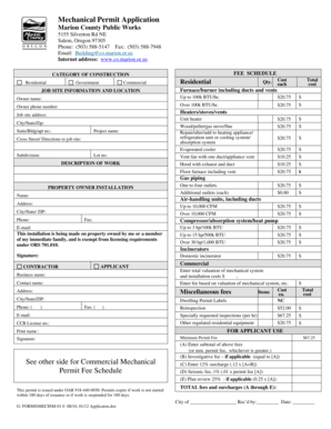 Mechanical Permit Application