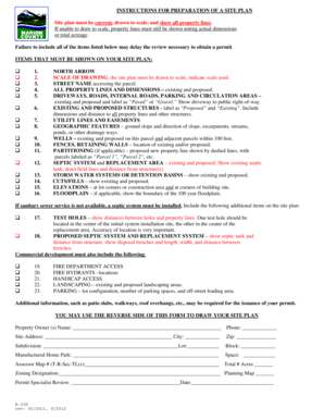 Site Plan Preparation Instructions