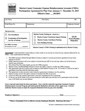 Marion County Commuter Expense Reimbursement Agreement