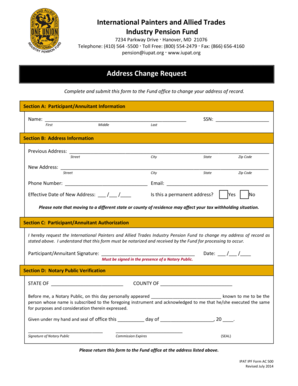 Address Change Request Form