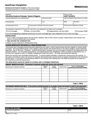 Beneficiary Designation Form