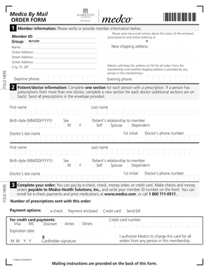 Medco By Mail Order Form