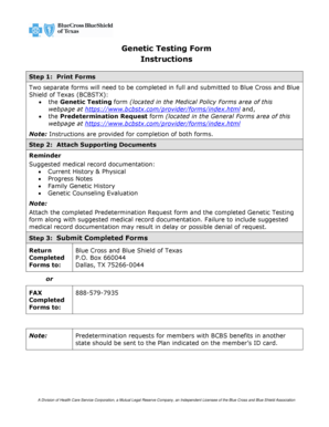 Genetic Testing Form