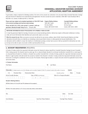 Coverdell Education Savings Account Application