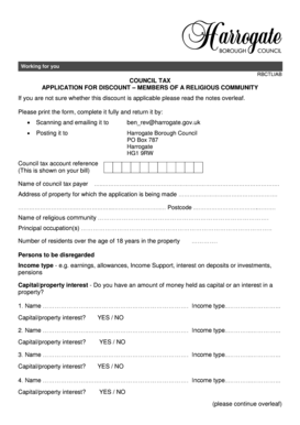 UK Council Tax Discount Application