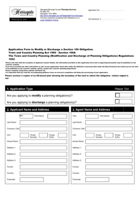 UK Planning Obligation Modification Application