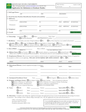 Timesheet conversion - Application for Admission to Graduate Studies - Kentucky State - kysu