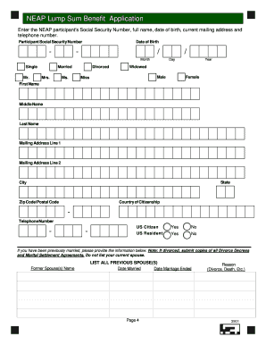 National Electrical Annuity Plan Lump Sum Benefit Application
