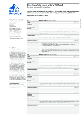 Will Trust Income Payment Instructions