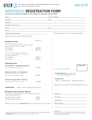 ILTA Conference Registration Form