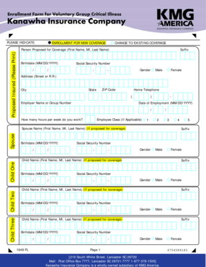 Critical Illness Insurance Enrollment Form