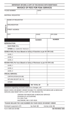Invoice for FOIA Services