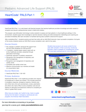 Fillable Online uihealthcare Pediatric Advanced Life Support PALS HeartCode PALS Part 1 ...
