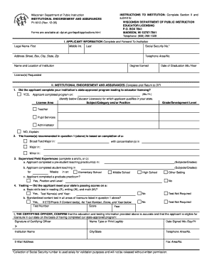 Wisconsin Educator Licensing Application