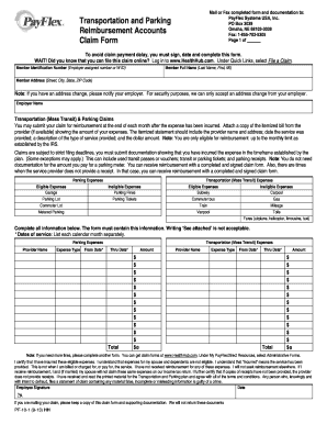 Transportation and Parking Reimbursement Claim Form
