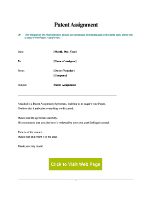 Patent Assignment Agreement