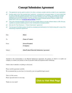 Concept Submission Agreement