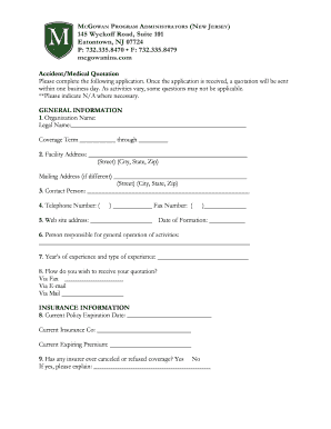 Accident Medical Insurance Quotation Application