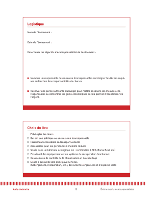 Aide-mémoire pour l’organisation d’événements écoresponsables