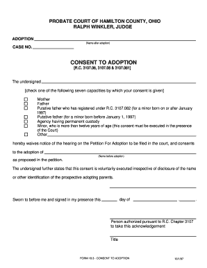 Consent to Adoption Form