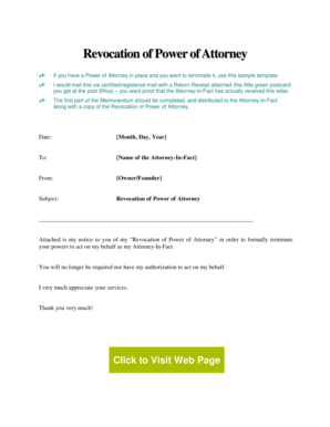 Revocation of Power of Attorney