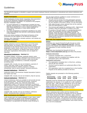 Union Pacific MoneyPLUS Program Request Form