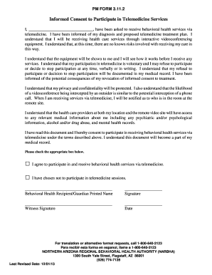 Informed Consent for Telemedicine Services