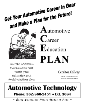 Automotive Career Education Plan