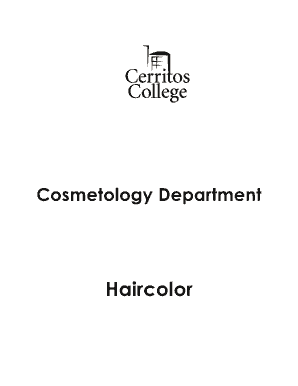 Cosmetology Client Record Card