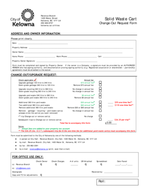Solid Waste Cart Change-Out Request Form