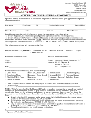 Authorization to Release Medical Information