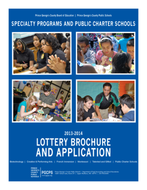 Prince George's County Specialty Programs Lottery Application