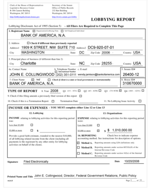 Lobbying Disclosure Form