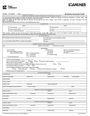 Business Account Opening Checklist