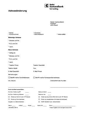 Adressänderung