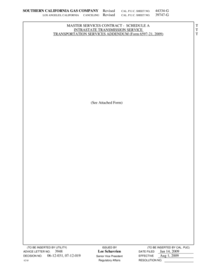 Southern California Gas Company Master Services Contract