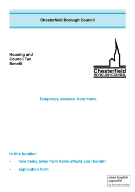 UK Housing and Council Tax Benefit Temporary Absence Form