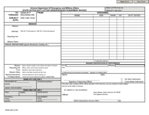Arizona State Active Duty Letter Order